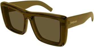 Saint Laurent Howl Zonnebrillen - Dames - Zonnebrillen - Bruin - 61 MM - Nylon - Accessoires