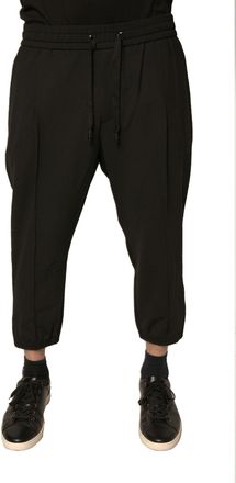 Dolce & Gabbana Mens Black Wool Jogger Jogging Pants