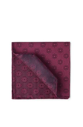Brunello Cucinelli Pocket square with pattern in Cherry at Nordstrom