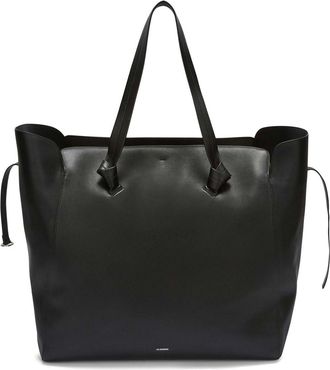 Jil Sander Medium shopper verfraaid met knoop - Zwart