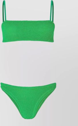 Hunza G crinkled high-cut bikini set