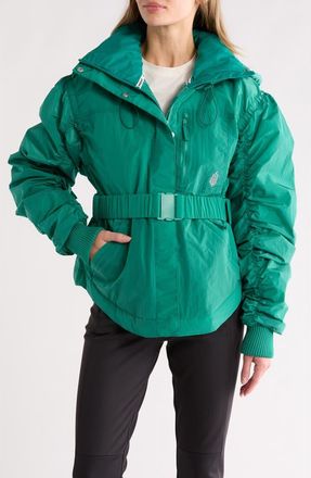 Free People FP Movement Lift Love Waterproof PrimaLoft Insulated Hooded Jacket in Holly at Nordstrom Rack, Size X-Small