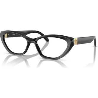 Versace 55mm Cat Eye optical glasses in Black at Nordstrom