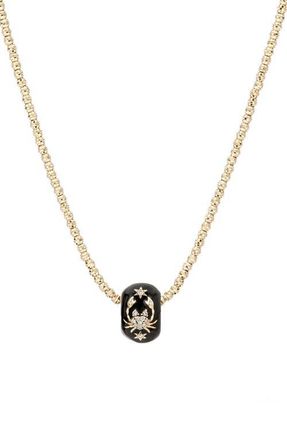 Adina Reyter Diamond Zodiac Pendant Necklace in Yellow Gold - Cancer at Nordstrom, Size 16