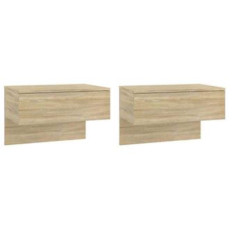 vidaXL Comodini A Muro 2 Pz Rovere Sonoma - Vidaxl