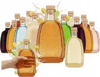 OEM 30 Botellas Asteria De 250 Ml Con Tap&oacute;n De Corcho Para Tinturas Y Aguardiente De Vino