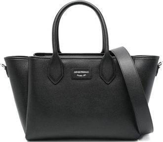 Emporio Armani Zwarte Zijde & Nylon Tassen - Dames - Handtassen - Zwart - ONE Size - Nylon - Tassen