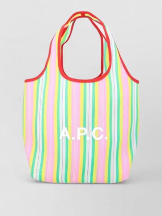 A.P.C. ninon tote bag dual handles striped