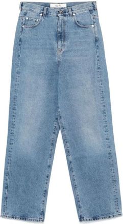 S&eacute;fr Blauwe Denim High-Waisted Wide Leg Jeans - Heren - Loose Fit Jeans - Blauw - W34 - Denim - Jeans