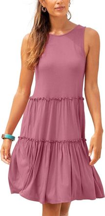 Lascana Womens Flowy Tiered Dress in Mauve at Nordstrom, Size 10