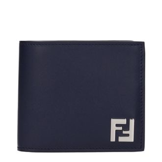 Fendi Herrens Geldb&ouml;rse Blau/Nachtblaues Leder