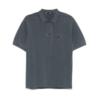 Herno Tops, Heren, Blauw, L, Katoen, Cotton Polo Shirt