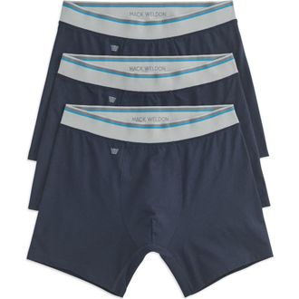 Mack Weldon 3-Pack Cloud FX Boxer Briefs in Blue Night at Nordstrom, Size X-Large