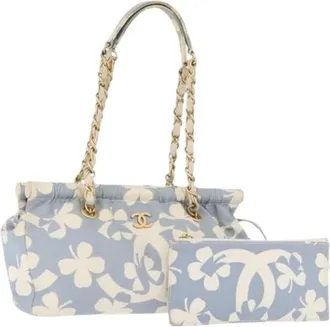 Chanel Pre-owned Shoulder Bags, female, Multicolor, Size: ONE SIZE Pre-owned Vintage Canvas Shoulder Bag