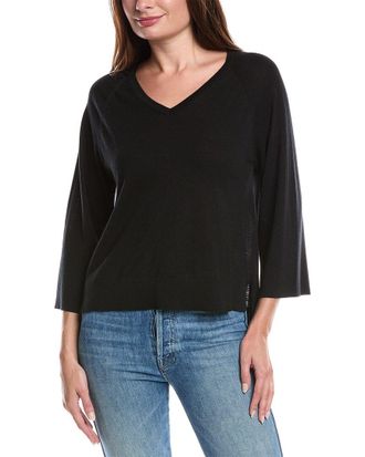 Fort&eacute; Cashmere Easy Silk & Cashmere-Blend Sweater