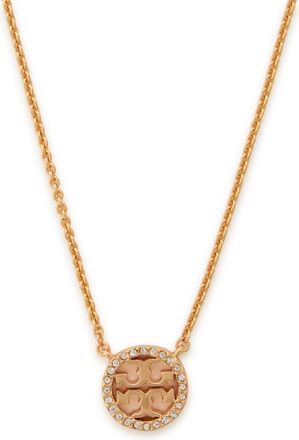 Tory Burch Icon Pav&eacute; 18kt Gold-plated Necklace - One Size
