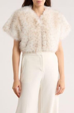 La Fiorentina Spotted Faux Fur Caplet in Grey at Nordstrom Rack