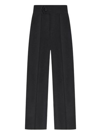 Mani&egrave;re De Voir Elsa button pleated trousers - Black