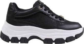 Guess Sportieve Slip-On Sneakers met Veters - Dames - Sneakers - Zwart - 40 EU - Polyester - Schoenen