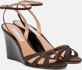 Aquazzura Tati grosgrain wedge sandals