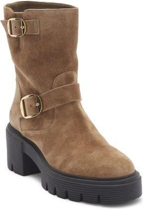 Stuart Weitzman Soho Moto Bootie in Khaki at Nordstrom Rack, Size 9.5