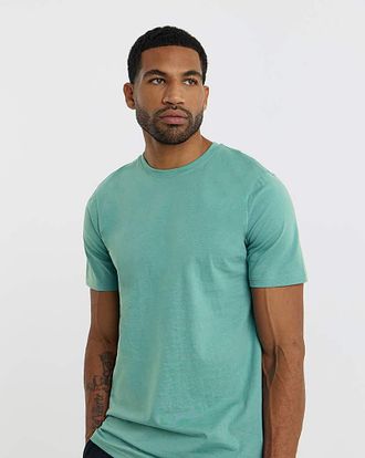 Jacamo Pure Cotton Crew Neck T-Shirt Long