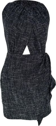 Iro Iro Yasmina Cut-Out Tweed Mini Black Cotton