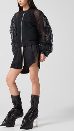 Rick Owens Womens Drawcord waist boxer-style short