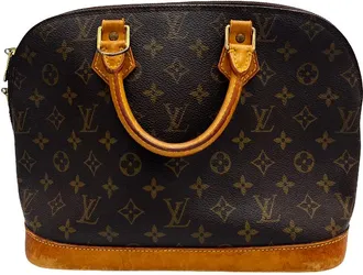 Louis Vuitton Alma Handbag Monogram Canvas Brown Canvas Handbag (Pre-Owned)