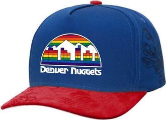 Mitchell & Ness Mens Mitchell & Ness Blue/Red Denver Nuggets May Flowers Adjustable Hat at Nordstrom