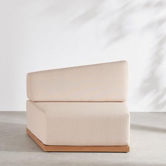 Maisons du monde M&oacute;dulo central asim&eacute;trico izquierdo para sof&aacute; de jard&iacute;n profesional beige