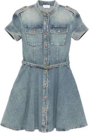Alexander McQueen Short Kleedjes - Dames - Korte kleedjes - Blauw - S - Kleedjes
