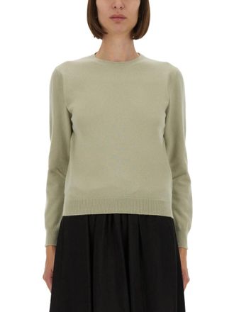 Maison Margiela Green Solid Crew Neck Sweater