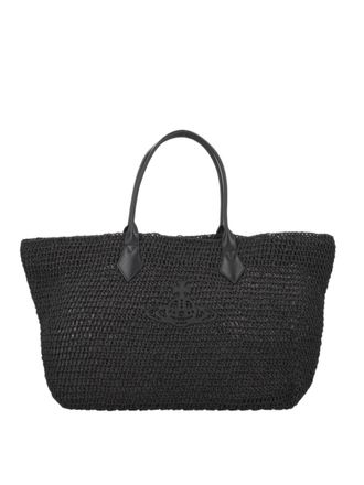 Vivienne Westwood Black Woven Paper Tote Bag