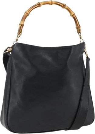 Gucci Pre-owned Leren Handtas - Dames - Vintage Handtas - Zwart - ONE Size - Leer - Vintage