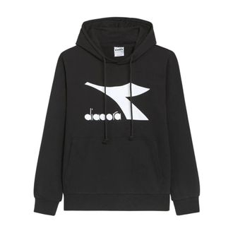 Diadora Hoodies, male, Black, Size: 2XL Chromia Hoodie Cotton Black