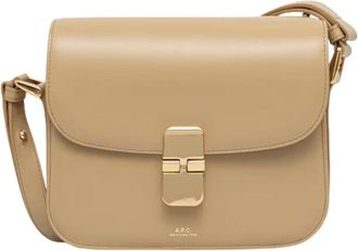 A.P.C. Small Grace Bag - Dames - Schoudertassen - Beige - ONE Size - Katoen - Tassen