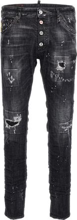 Dsquared2 Black Mid Rise Jeans