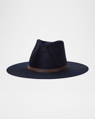 Janessa Leon&eacute; Harley Wool & Suede Fedora Hat