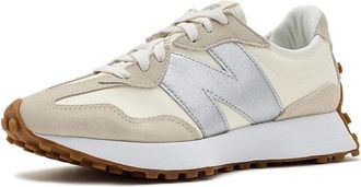 New Balance Classics 327 Womens Shoes Angora/Silver Metallic : 11.5 B - Medium, Suede/Synthetic