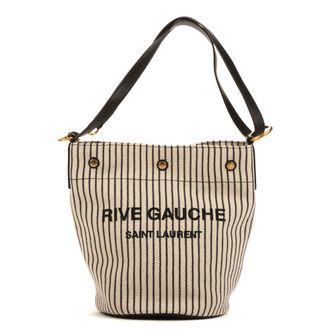 Saint Laurent Pre-owned Womens Rive Gauche bucket Shoulder Bag - Beige - One Size