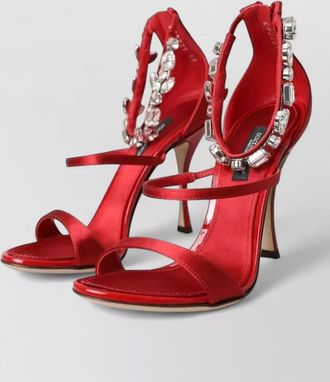 Dolce & Gabbana silk crystal-embellished sandals
