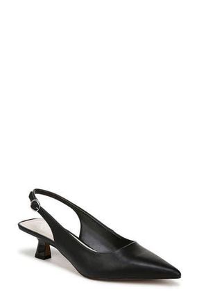 Franco Sarto Jaden Pointed Toe Slingback Pump in Black Smooth at Nordstrom Rack, Size 9