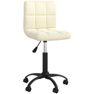 vidaXL Silla De Comedor Giratoria De Terciopelo Crema Vidaxl