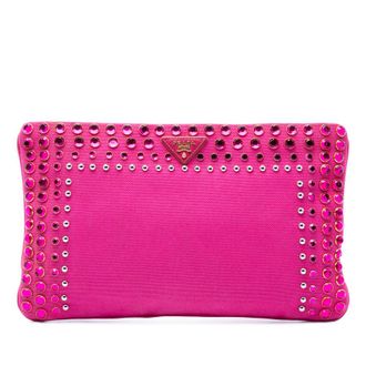 Prada Pre-owned Prada Canvas Canapa Bijoux Clutch Ladies 7AJIBS35ZREC5M0U