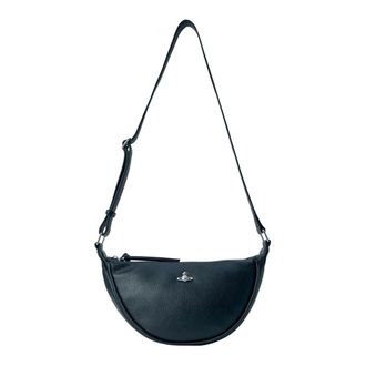 Vivienne Westwood Cross Body Bags, female, Black, Size: ONE SIZE Half Moon Shoulder Bag