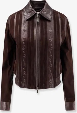 Versace Giubbino in nappa e camoscio - VERSACE - gender_Woman