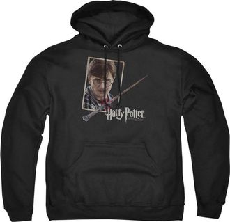 Gildan Harry Potter Harrys Wand Portrait Adult Pull Over Hoodie / Hooded Sweatshirt