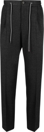 Corneliani drawstring tapered-leg trousers - men - Viscose/Polyester/Virgin Wool/Cotton/Polyester/Cotton - 54 - Grey