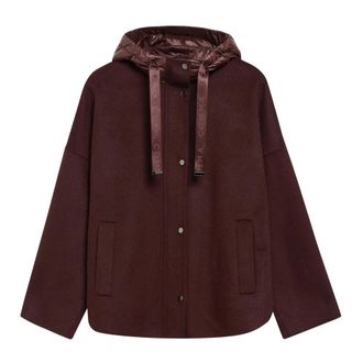 Comma Jassen, Dames, Paars, XS, Leer, Winterjassen